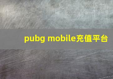 pubg mobile充值平台